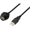 TRU COMPONENTS TC-13543544 USB 2.0 cable USB-A to IP67 plug 0.5 m waterproof