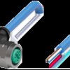 Sensor actuator cable, M12 cable socket, angled, A to open end, 4 pole, 2 m, PUR, blue, 4 A, 326112
