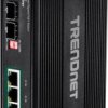 TRENDnet TI-PG62B 6-portowy przełącznik PoE + 2SFP przemysłowy Gigabit