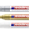 Edding Glanzlackmarker 4-750-3-999 Marker do lakieru złoty (metaliczny), srebrny (metaliczny), Metaliczny Biały 2 mm, 4
