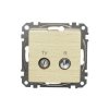 Gniazdo R/TV przelotowe (7dB), brzoza, efekt drewna, Sedna Design i Elements SDD180474R