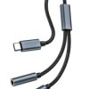 KABEL ADAPTER PRZEJŚCIÓWKA GNIAZDO USB-C - 2 X GNIAZDO JACK 0,15M (ZLAUDIO-USBC-2XGNJ)
