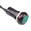 IPR1FAD3 APEM Green Round Latching Prewired Push Button Switch SPST IP67