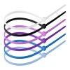 Zestaw opasek kablowych 4.8x300mm, pastelowe, 120 sztuk, W zestawie kolor biały, czarny, różowy, fioletowy, niebi,OR-AE-13315/PS