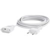 Sygonix SY-5042684 Cable Extension 2.5A White 2m Euro plug flat design