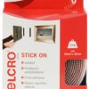 Velcro tape, 20 mm, with adhesive and fleece part, white, 2.5 m, VEL-EC60214