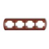 Trend Ramka Pozioma Poczwórna Brązowy Metalik 9Rh-4