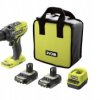 Zestaw Ryobi Wiertarko-wkrętarka udarowa 18V, kompresor wysokociśnieniowy 18V, 2x akumulator 2.0Ah wraz z ładowarką oraz miękka
