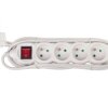 Przedłużacz z wyłącznikiem 4-gniazda z/u 3m /H05VV-F 3G1/ biały P1413