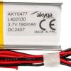 Pakiet akumulatorów Akumulator specjalny, LiPo Akyga LP402030, 3.7 V, 190 mAh