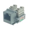 Moduł Keystone RJ45 (8P8C) kat. 5 UTP - szary