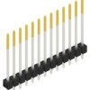 Pin header, 13 pole, pitch 2.54 mm, straight, black, 10048770