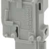Plug, push-in connection, 0.14-4.0 mm², 1 pole, 24 A, 6 kV, gray, 3210127