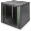 Wall enclosure, (H x W x D) 611 x 600 x 600 mm, IP20, sheet steel, black, DN-19 12U-6/6-EC-SW