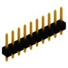 Pin header, 10 pole, pitch 2.54 mm, straight, black, SL 1 025 10 G