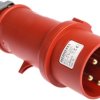 Złącze przemysłowe - zasilające 32A Wtyczka 400 V 3P + N + E Męski MENNEKES Czerwony Montaż na kablu IP44