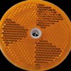 6002 Trailer - reflector, round, with hole, yellow