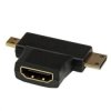 PRZEJSCIE DUAL HDMI-F/MINI HDMI-M/MICRO