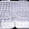 KFZ - rubber mat, chrome look, 2 parts