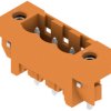 Pin header, 3 pole, pitch 5.08 mm, straight, orange, 1147920000