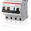 Wyłącznik różnicowoprądowy z członem nadprądowym RCBO, Typ C, 4-biegunowy, 32A, 415V AC, 30mA, na szynę DIN, ABB,