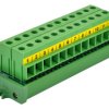 Screw Mount 52Amp 300V 12 Position Screw Terminal Block Distribution Module