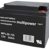Akumulator ołowiowy multipower MPL26-12I 146661, AGM, 12 V, 26 Ah