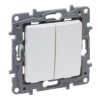 NILOE SELECTION Wyłącznik schodowy podwójny 10AX perła 762402 LEGRAND