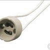 0900 GU10 lamp socket, ceramic, white