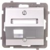 AS Obudowa gniazda pojedynczego skośna srebro GPK-1GS/p/18