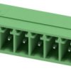 Pin header, 8 pole, pitch 3.5 mm, angled, green, 1731730