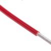 Przewód do urządzeń PTFE PTFE Czerwony, 100m 0,6 mm² 19/0,2 mm, 300 V, -75→ +200 C., Ø 1.35mm, RS PRO BS3G210