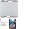 BERKER K.5 KNX RF quicklink Przycisk radiowy podwójny płaski aluminium lak 85656277 HAGER