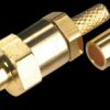 SMB cable coupling for RG174/U, crimp version