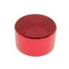 Gałka, oś 6mm, fi30x17mm, aluminium czerwona