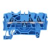 2002-1304 WAGO Blue 3-Way DIN Rail Mount Terminal Block 4mm² 24A