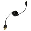 LogiLink CU0090 USB 2.0 Cable USB-A to Micro-B 0.75m Retractable Black