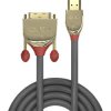 LINDY 36197 Gold Line HDMI to DVI-D Single Link Cable 5m Grey 1920x1200 1080p