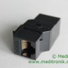 Adapter keystone przejściówka RJ45-RJ45 kat.6 UTP czarny