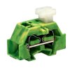 WAGO 261-337/332-000 2-Cndtr. Push Btn. F-Flange T-Block Grn-yel AWG28-14