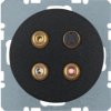BERKER R.1/R.3 Gniazdo cinch/S-Video czarny 3315322045 HAGER