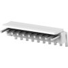 Pin header, 10 pole, pitch 3.96 mm, angled, white, 1-647676-0