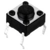 Mikroswitch kwadrat 6x6mm H-4,3mm 4pin