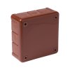 puszka n/t brązowa bez zacisków z dławnicami bezgwintowymi 12-wlotowa wym/zew 98x98x42 mm IP55 ViPlast 041-02
