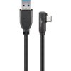 USB-A 3.0 M/USB-C M 90° 0,5m Black