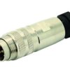 Łącze DIN Amphenol Industrial 4-pinowe, seria C091 Kabel Prosty M16 300 V 4 DIN EN 61076-2-106 10A IP67 Łącznik śrubowy