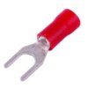 Końcówka Widełkowa Izolowana M4 Czerwona 100Szt Sge Kwr4