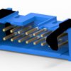 Pin header, 16 pole, pitch 2.54 mm, straight, blue, 2-1761608-6