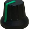 PSP 49009-GREEN 49009-GREEN Pokrętło ze wskaźnikiem czarny, zielony (Ø x W) 18.8 mm x 15.24 mm 1 szt.