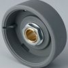 Rotary knob, 6 mm, PA 6, gray, Ø 33 mm, H 14 mm, B8033068